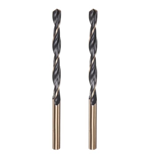 Misuyue 2pcs Metal Drill Bits, 8mm/0.314 HSS Carbide Jobber Drill Bit Sets, Twist Drill Bit for Metal Stainless Steel Aluminum Alloy, Wood Drill Bits
