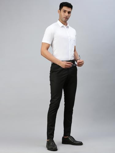 Image of RAMRAJ Formal White Polycotton Half Sleeves Shirt Pack of 2