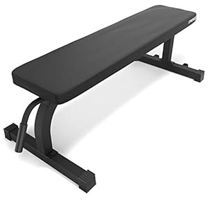 Synergee Flat Bench Workout Bench –Perfect for Pressing Exercises – Weight Bench for Dumbbell & Barbell Press Workouts…
