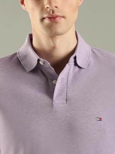 Image of Tommy Hilfiger Solid Regular fit Cotton Polo t-Shirt
