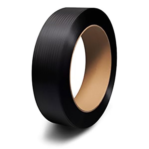 Bobina Grande Reggia Reggetta Colore Nero per imballaggio in polipropilene PPL 15x0,8 in rotolo da 1500 mt (foro 392 mm)