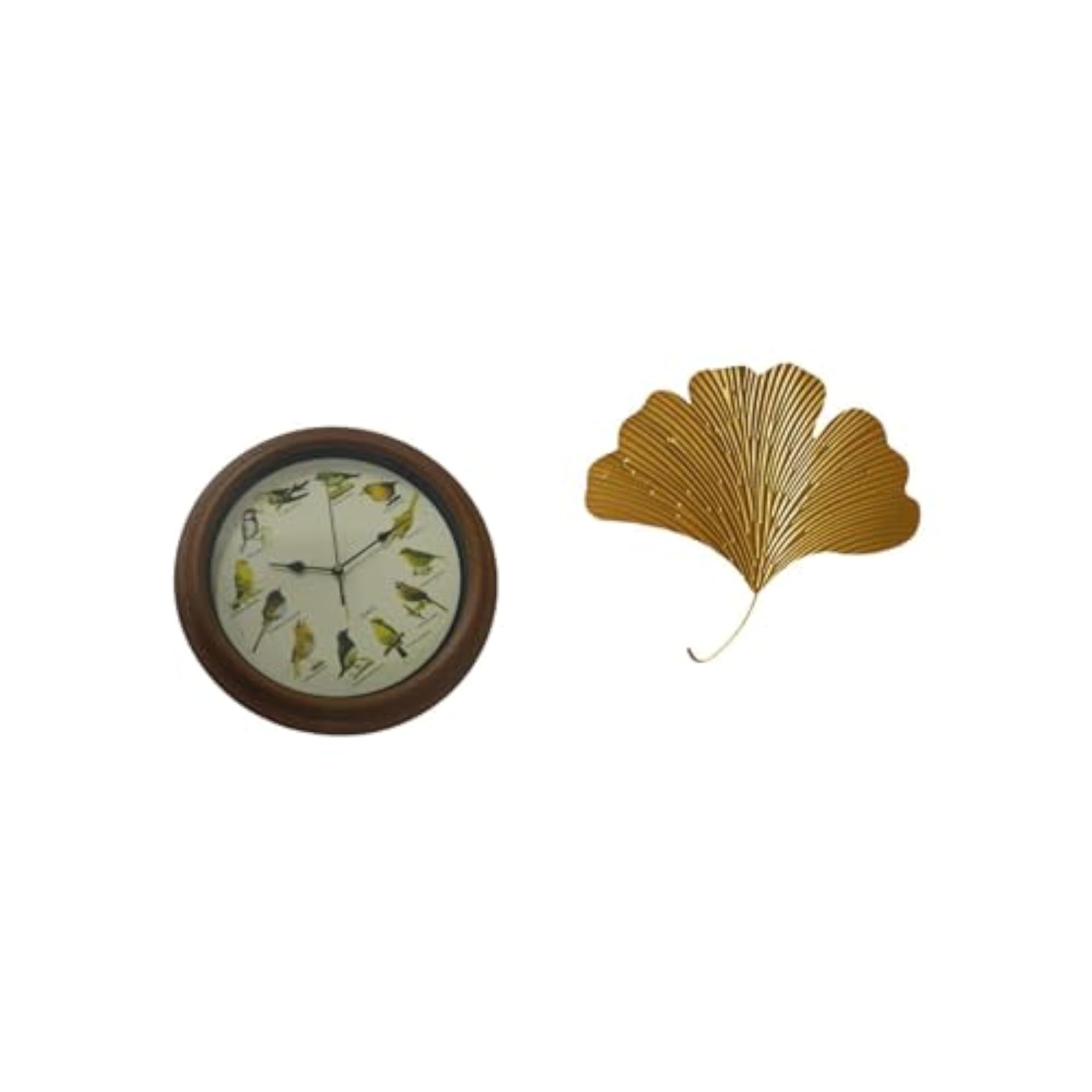 Singing Bird Wall Clock with Elegant Wrought Iron Decor