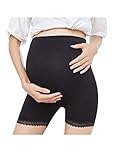 Auiyut Damen Umstands Hohe Taille Unterhose Seamless Shorts Long Schwangerschaftsslip Mutterschaft Baumwolle Weich Bequem Schwangere Spitzen Unterwäsche