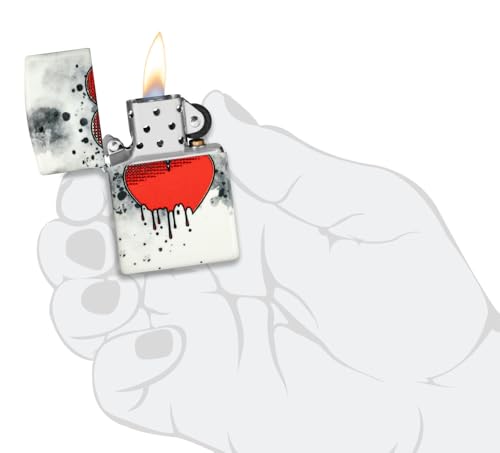 Image of Zippo Love Drip Design 540 Color Glow in The Dark Pocket Lighter