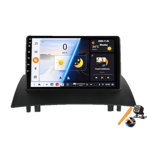Radio GPS Sat Navi Y500s 2 DIN para Renault Megane 2 con Android 15 y Carplay