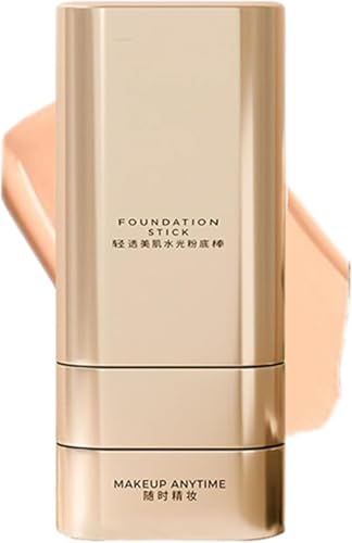Vivienbeauty Foundation Stick, 2 in 1 Multi-use Stick Makeup with Brush, Foundation Makeup for All Skin Types, Longwear Natural Finish (Natural Color)