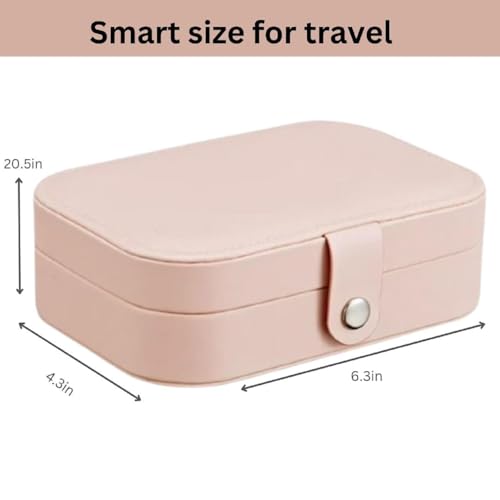 Image of Mini Jewellery Travel Case, PU Leather Organizer Box, Small Portable Jewellery Storage Holder for Womens Rings Earrings Necklaces (Eternal Garden)