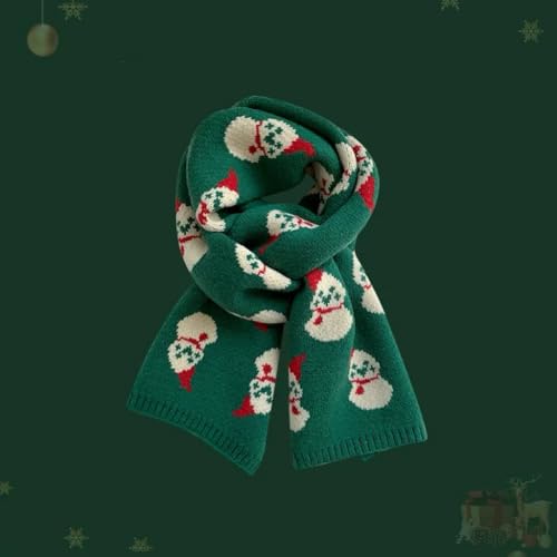 Image of Women's Wool Scarf - Christmas Winter Knitted Neck Wrap, Soft Warm Festive Scarf 160x20cm