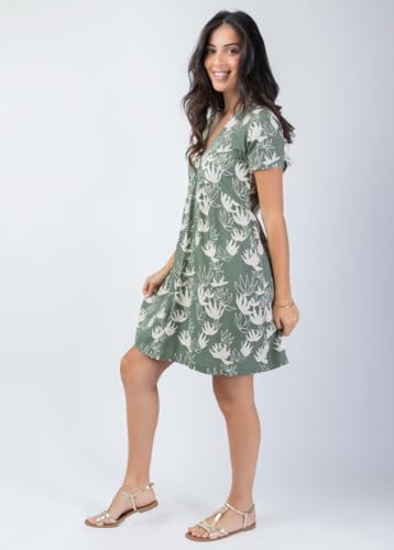 Robe courte été ample Maja imprimé graphique coupe évasée