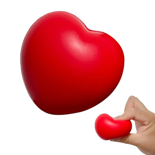 Bolas antiestrés en forma de corazón, pelota de ejercicios con los dedos | Exprimir las bolas antiestrés | Ejercitador de agarre, bola de masaje con dedo cardíaco para fortalecer las manos,