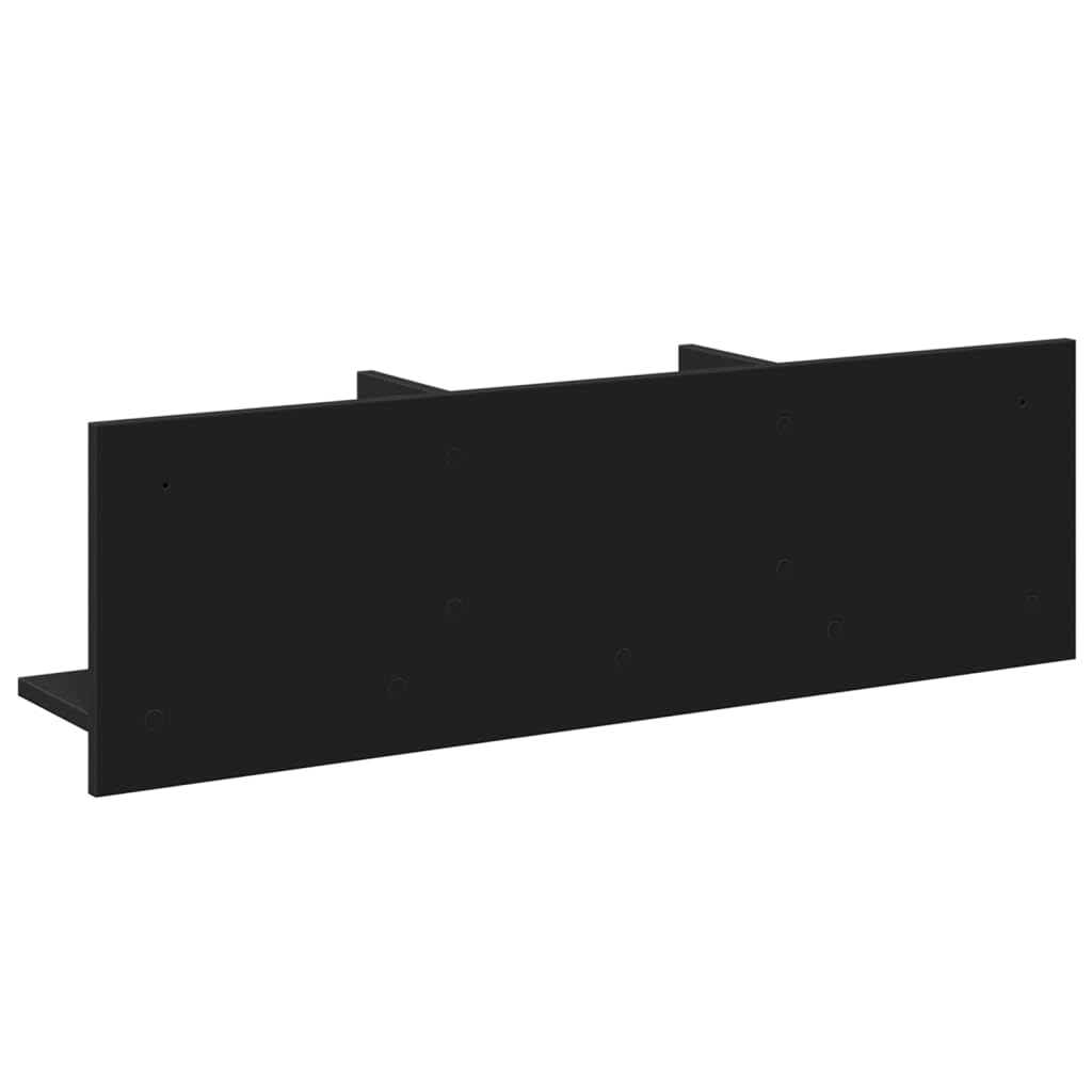Estantería de pared negra 100 x 16,5 x 30 cm, material de madera, diseño moderno flotante, ahorra espacio para salón, pasillo, baño y cocina