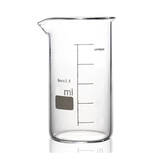 実験器具・機器 400mLビーカー トールフォーム ホウケイ酸ガラス 3.3mm 目盛りと注ぎ口付き計量カップ 実験器具