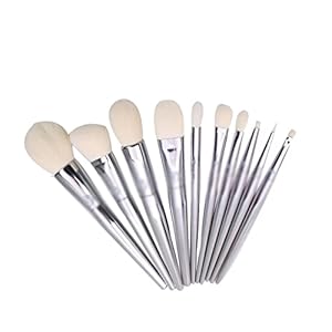 10pcs Wool Fiber Hair Brush Set Copper Rod Brush Make Up Brush Tools Kit