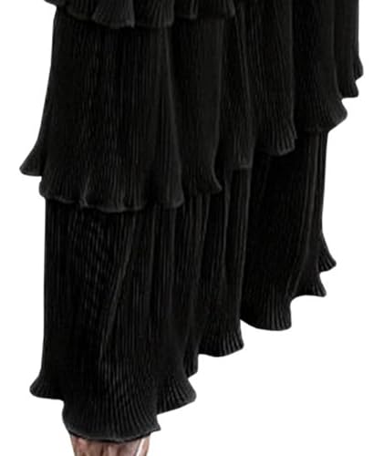 Image of SEMATOMALA Women's Boho Tube Top Tiered Ruffle Slim Fitted Maxi Dress Smocked Vacation Holiday Long Dress