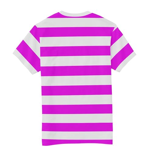 Men's Fashion Loose Fit Crewneck Stripe T-Shirt4