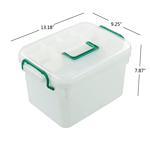 Image of 1 Pack Plastic Family First Aid Box, Empty Medication Box, White