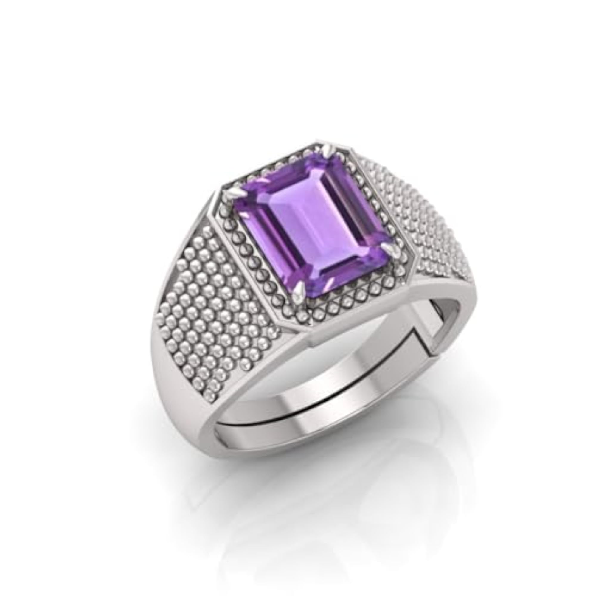 7.25 Ratti Amethyst Adjustable Ring, Lab Certified