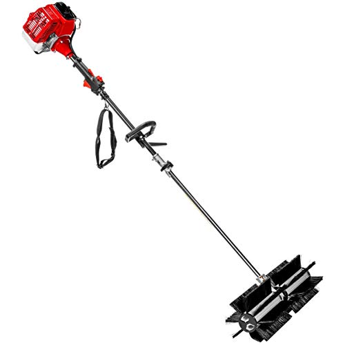 image for XtremepowerUS 42.7CC Walk Behind Handheld Gas Powered Sweeper Broom Co