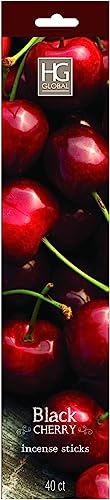 Hosley 120 Pack Incense Sticks + Bonus 120 Pack (Total 240) – Black Cherry – Perfect for Home, Meditation & Aromatherapy