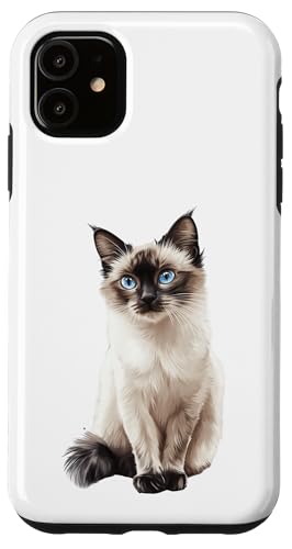 Sweet Ragdoll Cat Blue Eyes �L �L �y�b�g�D�� �X�}�z�P�[�X iPhone 11 �p