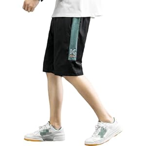 Herenmodetrend Kleurcontrast stiksels Shorts Zomer losse rechte casual comfortabele sportshorts met zakken