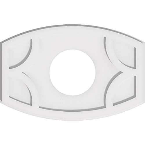 Image of Ekena Millwork CMP22X14KY-07000 Kailey Architectural Grade PVC Contemporary Urethane Ceiling Medallions 22 inchW x 14 5 /8 inchH x 7 inchID x 11 3 /4 inchC x 1 inchP