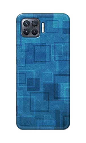 Image of Printed Hard Back Cover Case for Oppo F17 Pro | Oppo A93 4G | Oppo Reno4 F | Oppo Reno 4 F Back Cover (Plain Azure Blue) -203