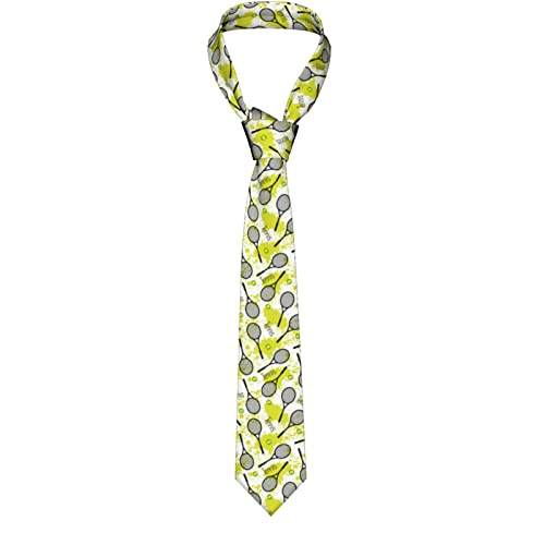 SMAZDFXX Corbata de raqueta de tenis para hombre, corbata de seda multicolor, ideal para bodas, fiestas, conciertos y regalos navideños.