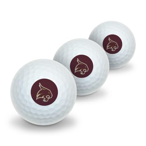 GRAPHICS & MORE Texas State University Logo Novelty Golf Balls 3 Pack
