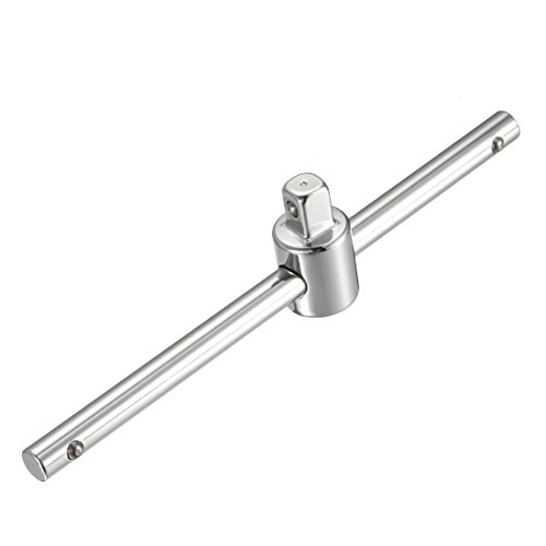 Sourcingmap 1/4 Inch Drive Sliding Wrench Breaker Bar Adjustable T-Handle Socket Hand Tool