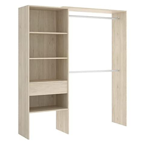 Homely - Armario vestidor Suit con estantes y barras adaptables Cover