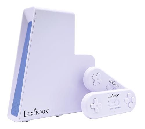 Lexibook, Console di gioco TV con 2 controller wireless, 250 giochi, Grafica a 32 bit, Connettore TV, JG7440