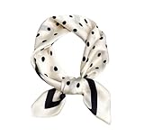 JERLA Pañuelo cuadrado de seda de morera 100% pura para el cabello, 26.7”X26.7”