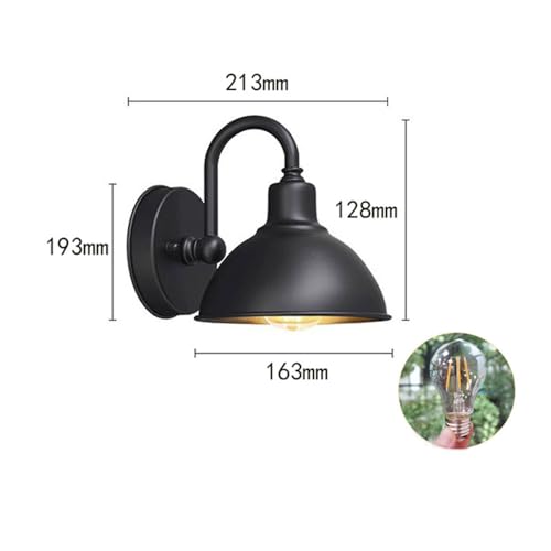 Aplique de pared negro de cuello de cisne con casquillo E27 estilo vintage industrial 3