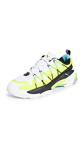 PUMA Select Men's Cell Omega Lab Sneakers, Puma White/Yellow Alert, 9 Medium US
