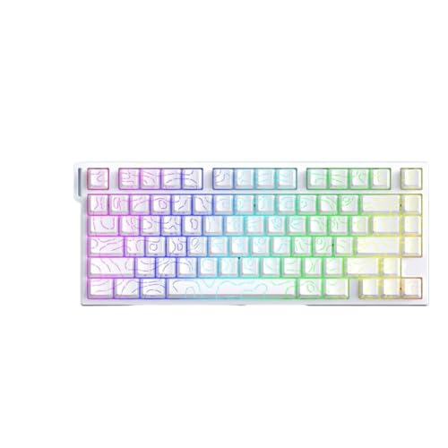 ���C�L�[�{�[�h�Q�[�~���O 8000Hz ���s�b�h�g���K�[�L�� ProGamer 75% �L�[�{�[�h 0.005mm RT ���x 0.08ms �x�� 5420 �ƌ݊�������(White Line 8K)