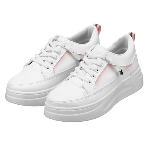 Yardenfun Zapatillas De Moda Zapatos Que Aumentan La Altura para Mujeres Blancas y Planas