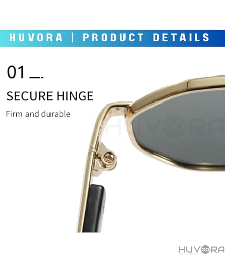 Image of Retro Hexagonal Designer UV Protected Unisex Oval Sunglasses for Men Women | Stylish UV400 Protection Metal Frame Branded Geometric Goggles for Driving Fashion Party Sqaure Shades