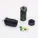 Shintop 2PCS High Capacity Aluminum Container Keychain Waterproof Pill Container (Black+Camouflage)
