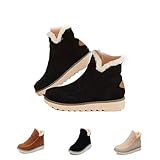 Women’s Chunky Platform Booties, Waterproof Slip-On...