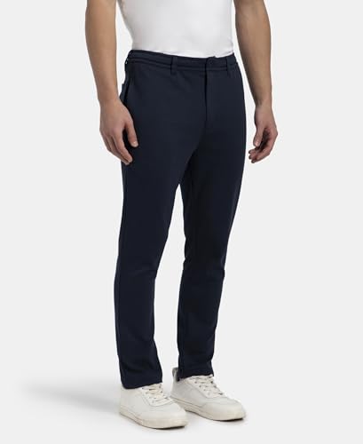 Image of Jockey IM06 Men Super Combed Cotton Rich Elastane Stretch Slim Fit All Day Pants with Pockets