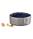 Dehner Lieblinge Katzenpool Water Games, Ø 30 cm, Höhe 10 cm, Kunststoff, grau/blau