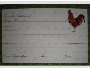Amazon.com: Rustic Rooster Recipe Cards - Set of 20 : Everything Else