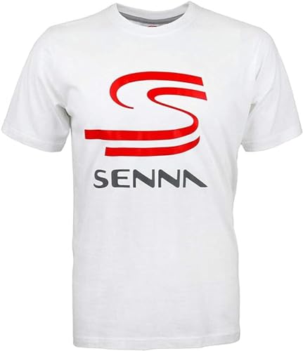 sukanosi Ayrton Senna SS T Shirt White Colour19 Mens