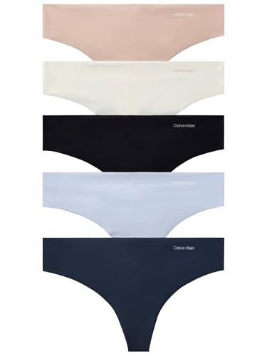 Image of Calvin Klein Women's Invisibles Seamless Thong Panties (5 Pack)