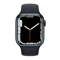 Apple Watch Series 7 (GPS, 45mm) Midnight Aluminum Case with Midnight Sport Band (Renewed) — image 3