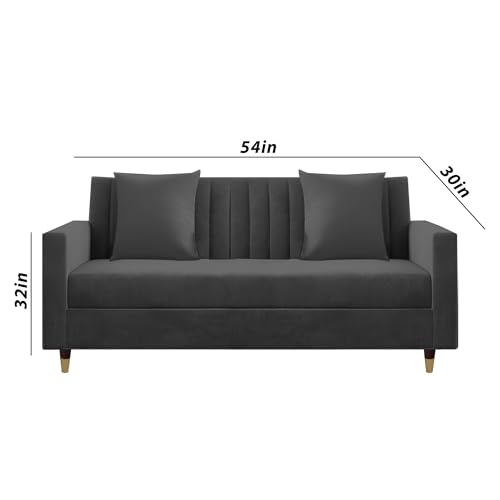 Image of Casaliving Garcia 3+2 Seater Sofa Set for Living Room (Black)