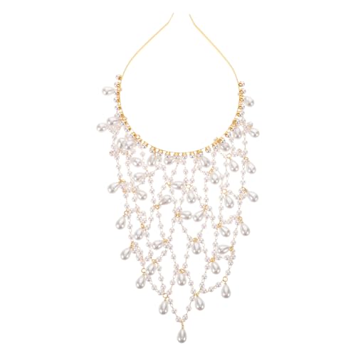 Bandeau vintage perles synthétiques pour coiffure bohème de fête