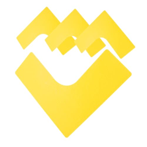 ibasenice 4pcs Sports Court Markers Right Angle Training Markers for Basketball Tennis Non-damaging Material Visibility for Accurate