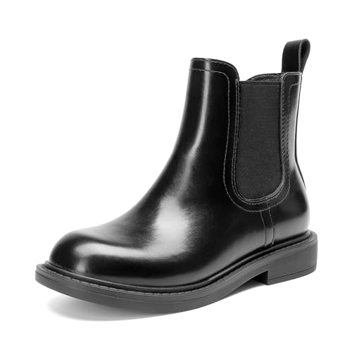 DREAM PAIRS Girls Ankle Boots with Side Zipper Chelsea Booties Low Heels Girl Fashion Shoes for Toddler/Little Kid/Big Kid 11 Little Kid Black